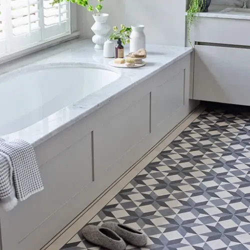 amtico flooring in bathroom fitted by aj rogers and sons