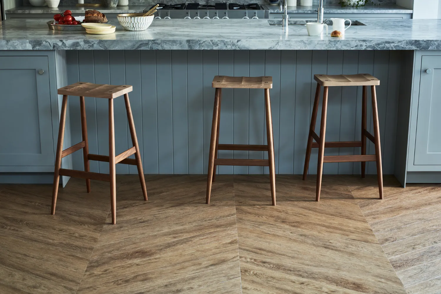 hardwood flooring in kitchen fitted by aj rogers and sons